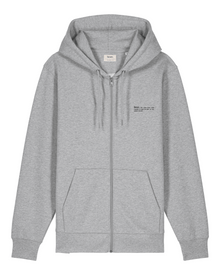  Womens Organic Cotton Relaxed-Fit Zip Hoodie in Rock Grey Marl