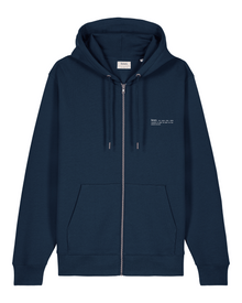  Womens Organic Cotton Relaxed-Fit Zip Hoodie in Midnight Navy