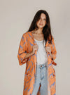 Zoya Orange Giraffe Robe Naree Clothing