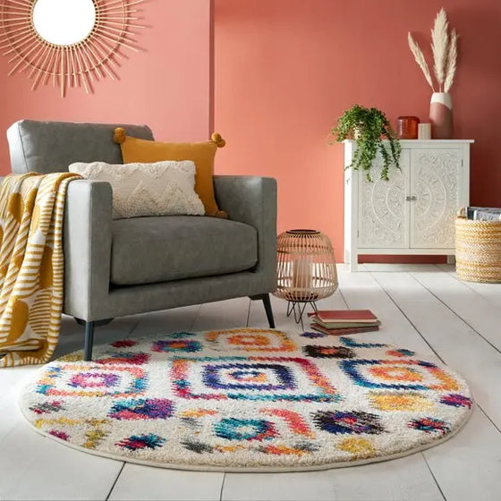 Zumra Berber Dia. 133cm Round Rug Dunelm