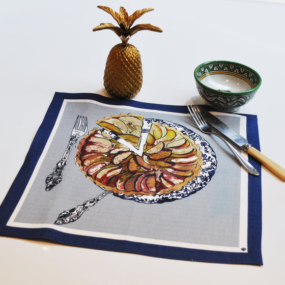 Linen Table Napkin / "Apple Tart"