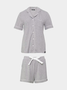  Grey Marl Bamboo Shirt Short Set