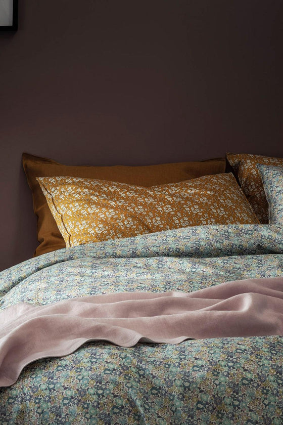 Bedding Made With Liberty Fabric CAPEL MUSTARD