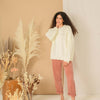 Bella Cable High Neck Jumper - Winter White