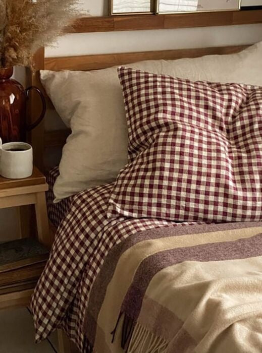 Berry Gingham Linen Bedtime Bundle