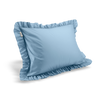 Full Size Cotton Ruffled Pillowcase, Butterfly Blue