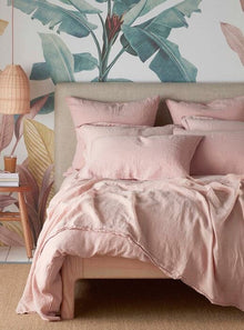  Blush Pink 100% Linen Bed Linen