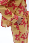 Long Sleeve Pyjamas - Matching Set in  Cartagena Print - Yellow/ Pink
