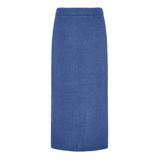 Chloe Co-Ord Knit Midi Skirt - Denim