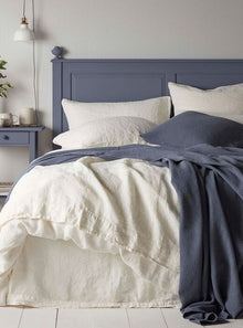  Cream 100% Linen Bed Linen