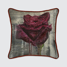  Crimson Rose Silk Cushion Long Studio Design