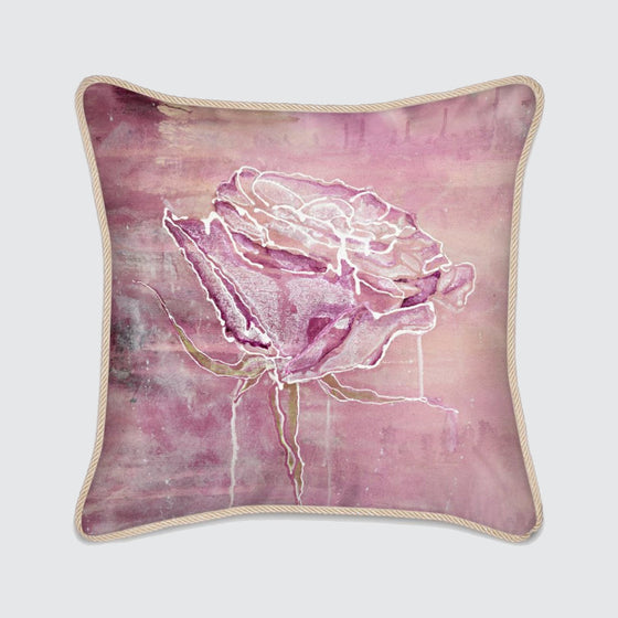 Violet Pink With Rose Silk Cushion Long Studio Design