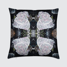  Velvet Cushion - White Roses Long Studio Design