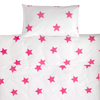 Bright Pink Star Toddler Cot Bed Duvet Set