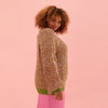 Debbie Twist High Neck Knitted Jumper - Olive Green