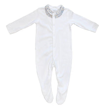  Double Collar Baby-Grow Made With Liberty Fabric THEO & D'ANJO BLUE
