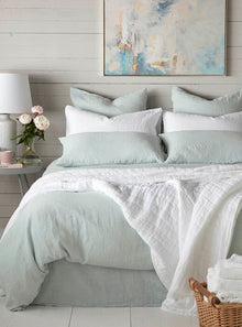  Duck Egg 100% Linen Bed Linen