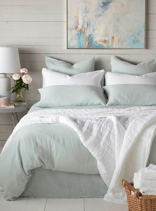 Duck Egg 100% Linen Bed Linen