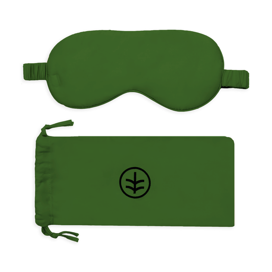 Silk Eye Mask Sleep in Forest Green (Eucalyptus Silk)