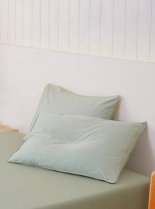  Ella Cotton - Sage Pillowcases Pair