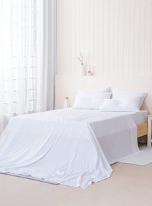  Ella Cotton - White Flat Sheet