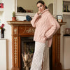 Emily Cable Roll Neck Tunic Jumper - Dusky Pink Cara & The Sky