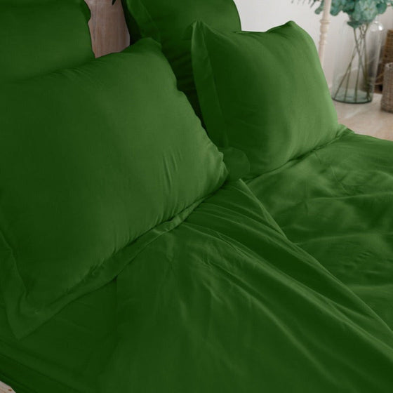 Sleepyhead Silk Pillow Set in Forest Green