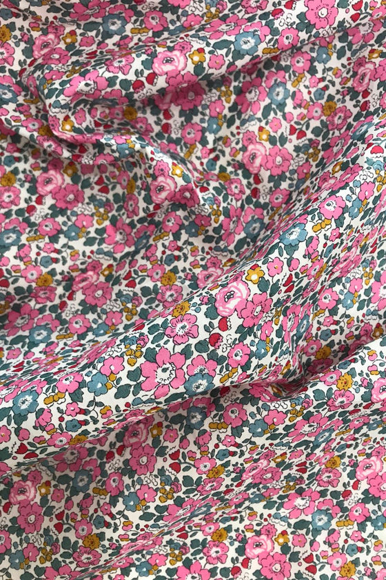 Betsy Ann Pink Liberty Fitted Sheet