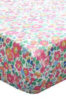  Fitted Sheet Made With Liberty Fabric BETSY DEEP PINK