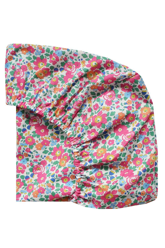 Fitted Sheet Made With Liberty Fabric BETSY DEEP PINK