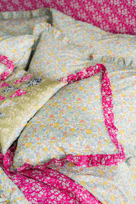 Fitted Sheet Made With Liberty Fabric CAPEL FUCHSIA