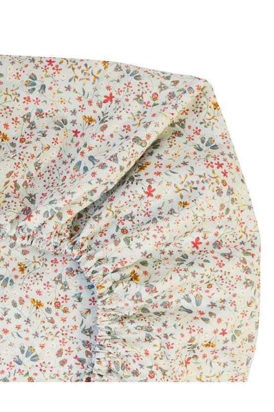 Fitted Sheet Made With Liberty Fabric DONNA LEIGH DUCK EGG