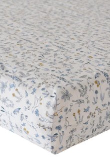  Fitted Sheet Made With Liberty Fabric THEO BLUE