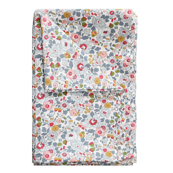Flat Top Sheet Made With Liberty Fabric BETSY GREY
