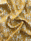 Flat Top Sheet Made With Liberty Fabric CAPEL MUSTARD