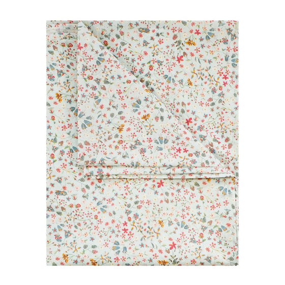 Flat Top Sheet Made With Liberty Fabric DONNA LEIGH DUCK EGG