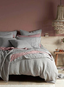  Flint Grey 100% Linen Bed Linen