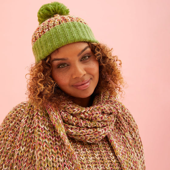 Florence Scarf & Lolly Hat Set - Olive Green