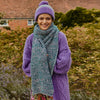 Florence Twist Oversized Chunky Knit Scarf - Purple