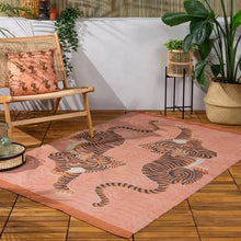  furn. Tibetan Tiger Coral Washable Indoor Outdoor Rug Dunelm