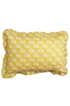 Gathered Edge Pillowcase Made With Liberty Fabric CAPEL MUSTARD