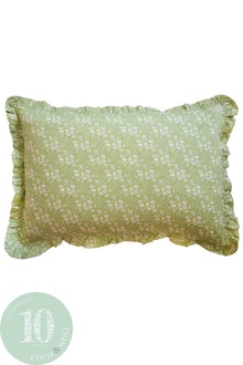  Gathered Edge Pillowcase Made With Liberty Fabric CAPEL PISTACHIO