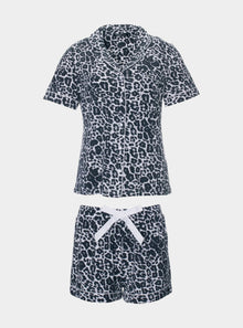  Bamboo Shirt Short Set in Luxe Leopard