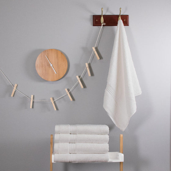 Luxury Bamboo Towel Set in White