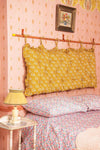 Hanging Headboard Made With Liberty Fabric CAPEL MUSTARD