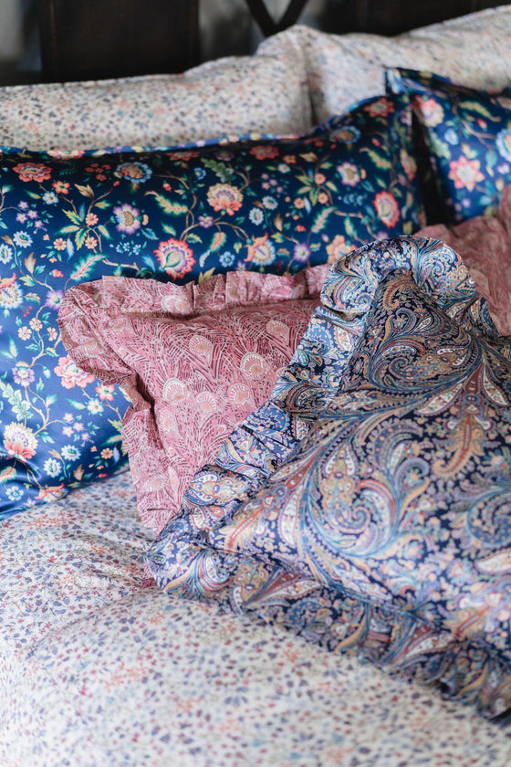 Reversible Heirloom Quilt Made With Liberty Fabric STRAWBERRY THIEF & DONNA LEIGH