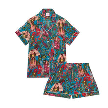  Blue Jungle Women's Silk Pyjama Short Set