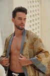 Gold Satin Unisex Robe Wear the World