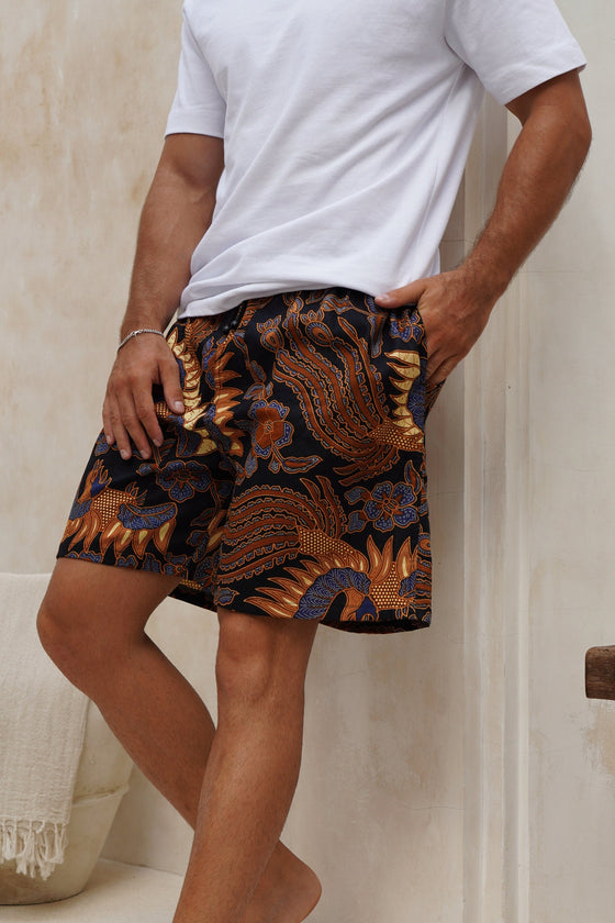 Men's Batik Cotton Shorts