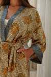 Gold Satin Unisex Robe Wear the World